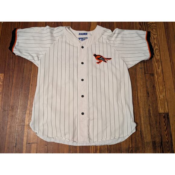 Starter Vintage 90s Baltimore Orioles XL Pinstripe Jersey - Picture 1 of 7